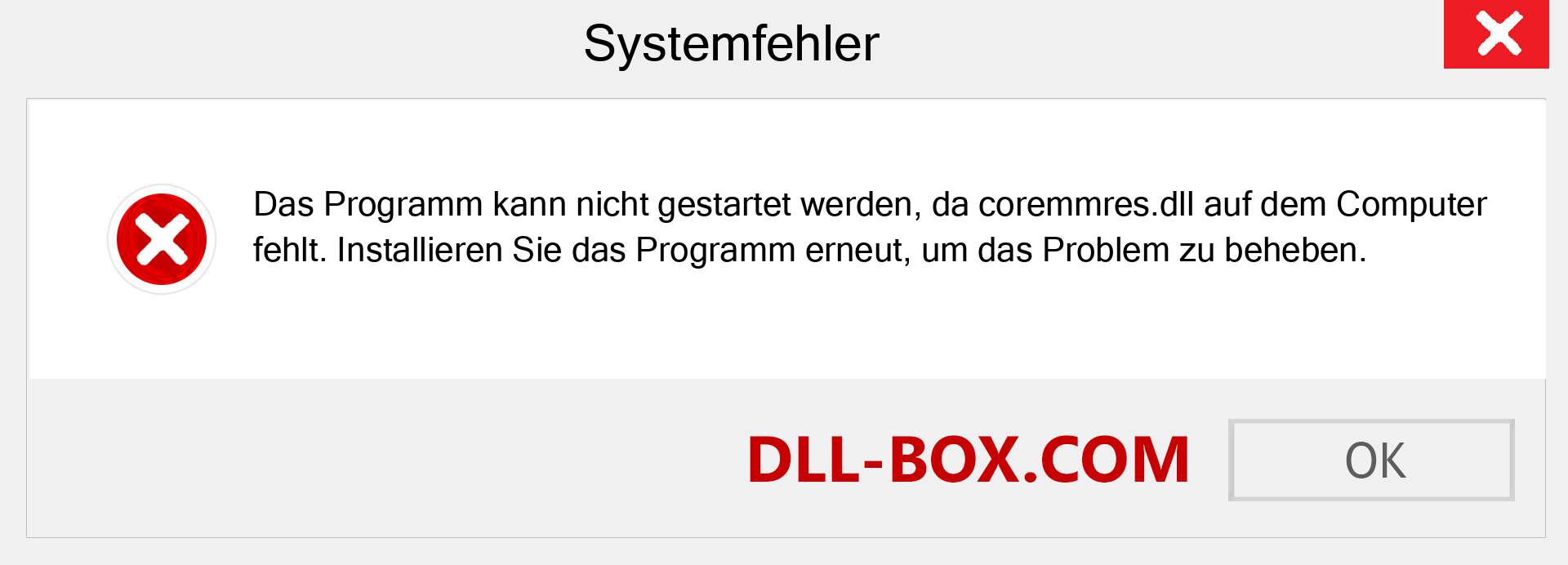 coremmres.dll-Datei fehlt?. Download für Windows 7, 8, 10 - Fix coremmres dll Missing Error unter Windows, Fotos, Bildern