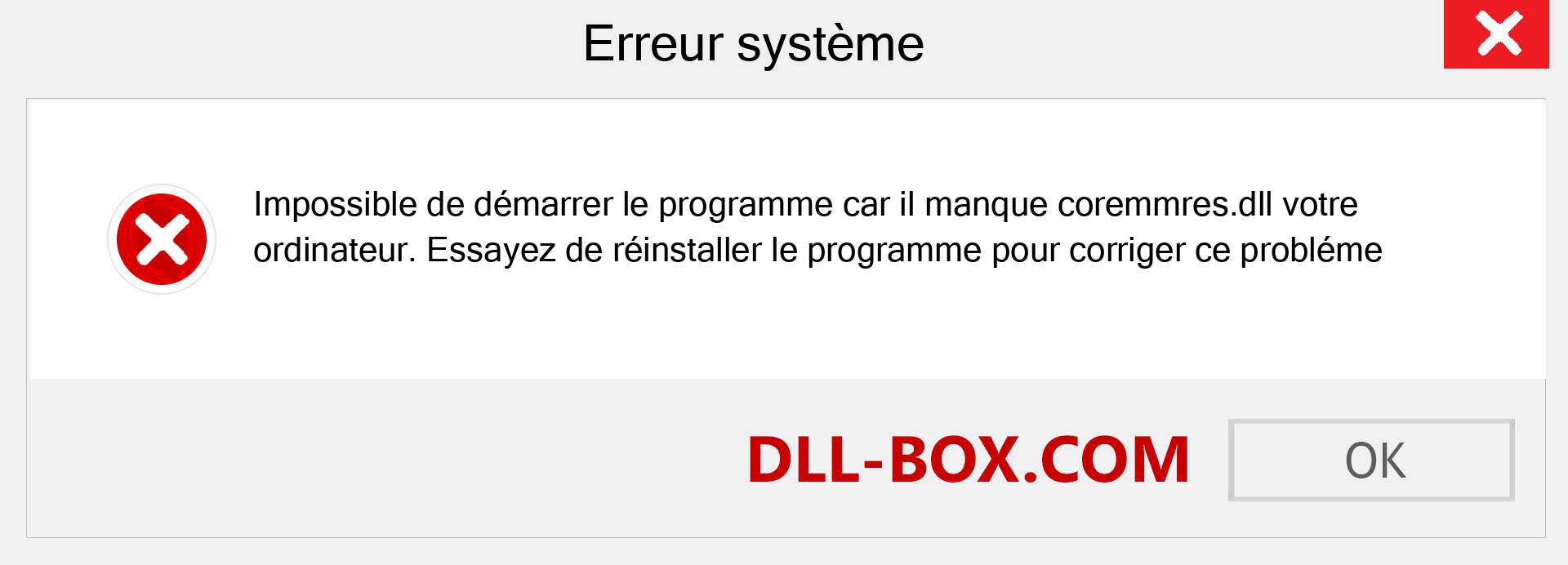 Le fichier coremmres.dll est manquant ?. Télécharger pour Windows 7, 8, 10 - Correction de l'erreur manquante coremmres dll sur Windows, photos, images